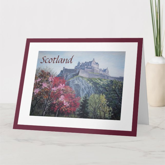 Edinburgh Castle Scotland fine art by Pola.B.Alex  Card (Front)