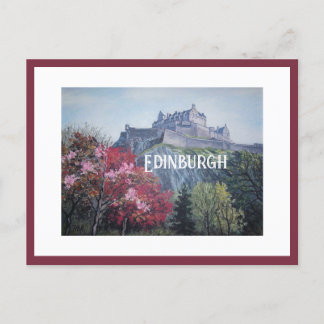 Edinburgh Castle Scotland painting by Pola.B.Alex Postcard