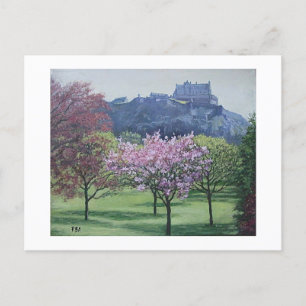 Edinburgh Castle Scotland painting by Pola.B.Alex Postcard