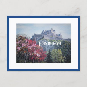 Edinburgh Castle Scotland  painting by Pola.B.Alex Postcard