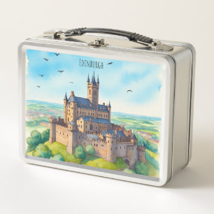 Edinburgh Castle Scotland, Skotlandia, Metal Lunch Box