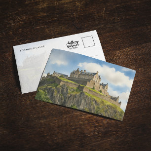 Edinburgh Castle Scotland Watercolor Postcard