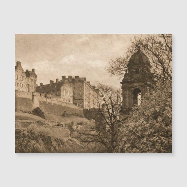 Edinburgh Castle Sepia Photograph (Front)