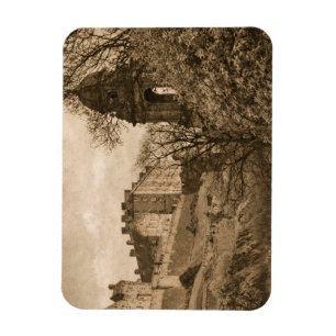 Edinburgh Castle Sepia Photograph Magnet