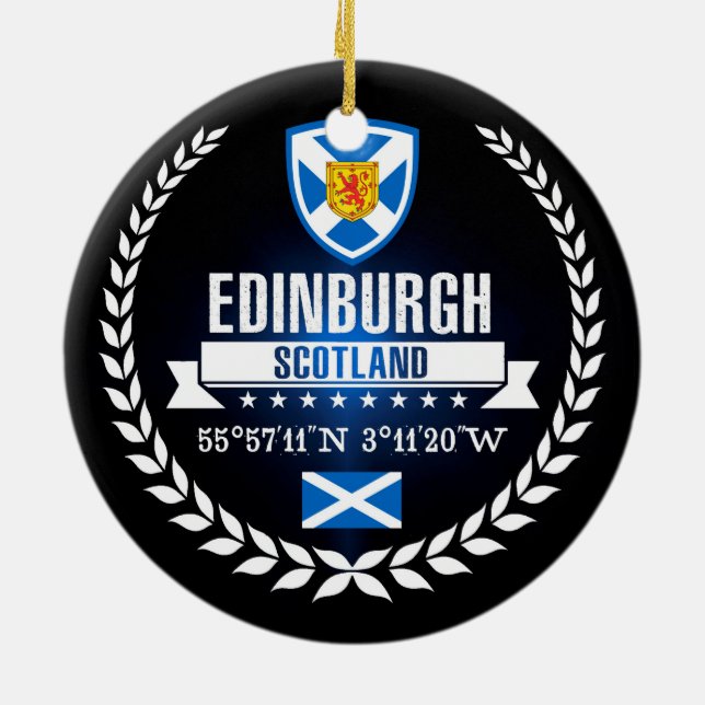 Edinburgh Ceramic Tree Decoration (Back)
