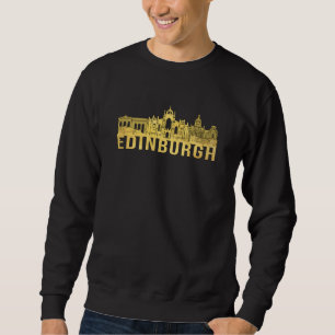 Edinburgh City Cityscape Skyline Funny Gift Idea Sweatshirt