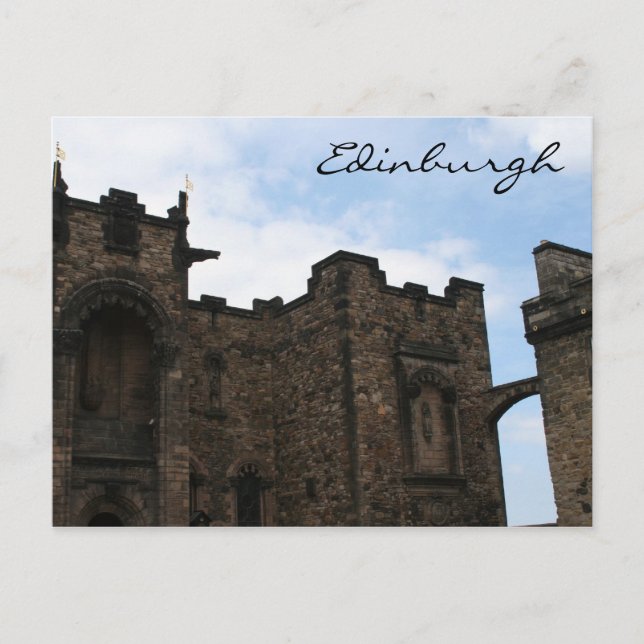 edinburgh city stonework postcard (Front)
