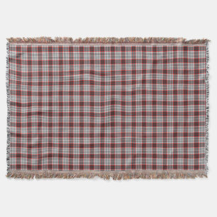 Edinburgh City Tartan Plaid Blue Red Throw Blanket