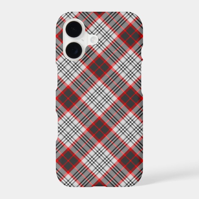 Edinburgh City Tartan Plaid Grey Black Red (Back)