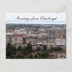 edinburgh cityscape postcard