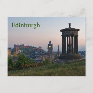 Edinburgh Cityscape Sunset Postcard