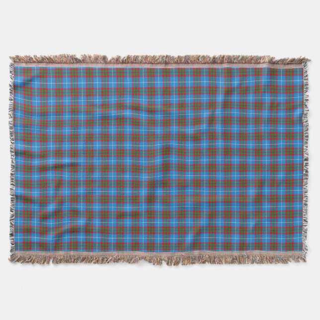 Edinburgh District Pattern Heritage Fleece Throw Blanket (Front)
