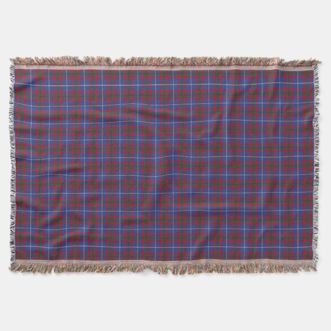 Edinburgh District Tartan Throw Blanket (Front)