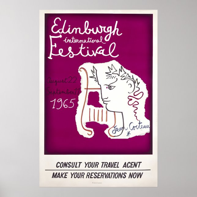 Edinburgh Festival Vintage Poster Prints (Front)