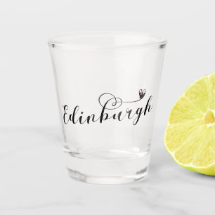 Edinburgh Flag Heart, Edinburgher Shot Glass