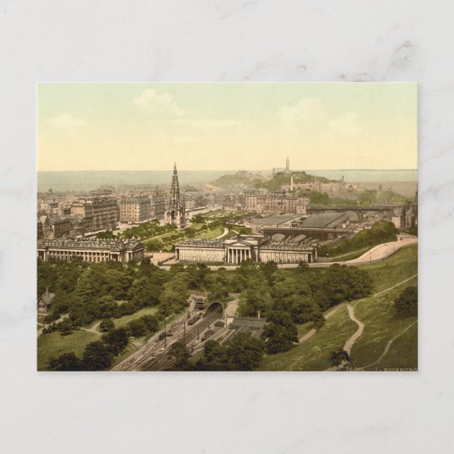 Edinburgh from the Castle, Scotland Postcard (Front)