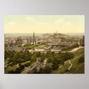 Edinburgh from the Castle, Scotland Poster