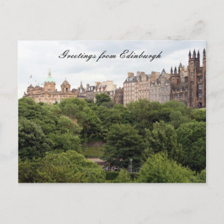 edinburgh green greetings postcard