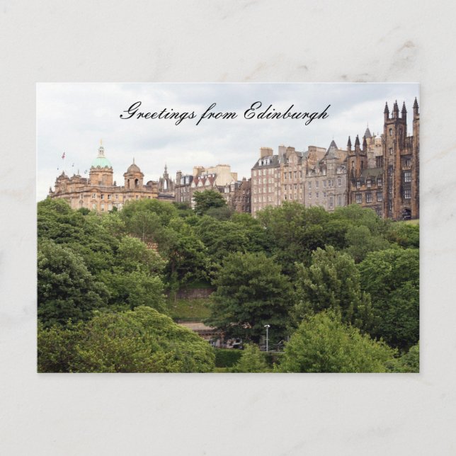 edinburgh green greetings postcard (Front)