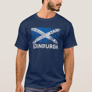 Edinburgh + Grunge Scottish Flag T-Shirt