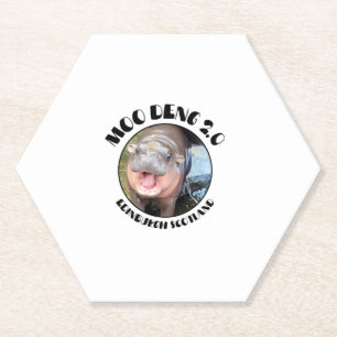 Edinburgh Hippo Pygmy in Scotland- Moo Deng 2.0 Hi Paper Coaster