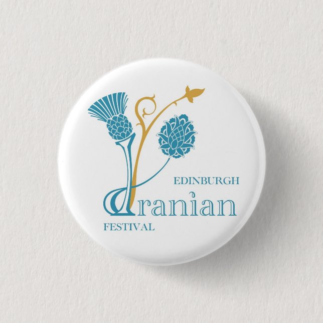 Edinburgh Iranian Festival Badge - Logo White (Front)