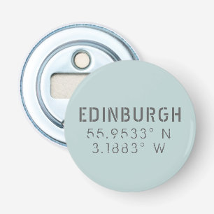 Edinburgh Latitude & Longitude Bottle Opener
