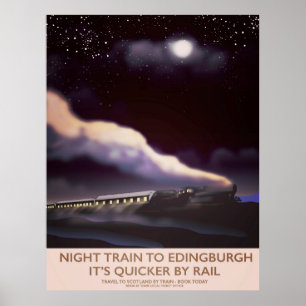 Edinburgh Locomotive travel poster