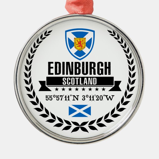 Edinburgh Metal Tree Decoration (Front)
