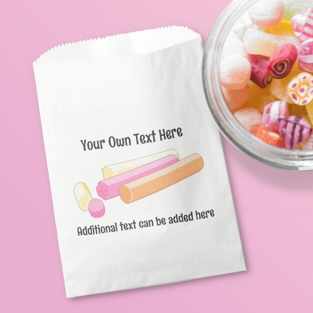 Edinburgh Rock - Sweet Scottish Candy - own text Favour Bags (Creator Uploaded)