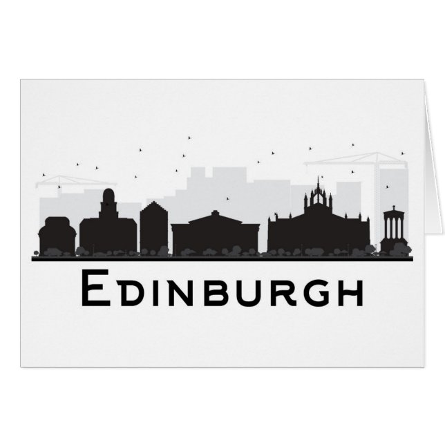 Edinburgh Scotland | Black and White Skyline (Front Horizontal)
