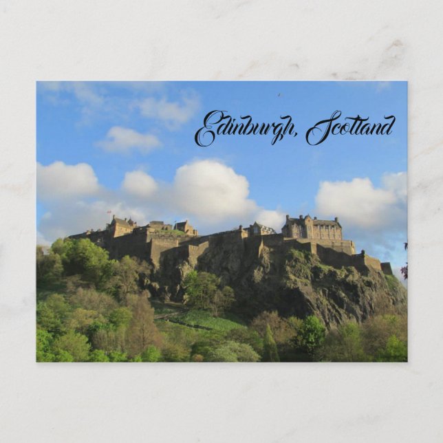 Edinburgh Scotland Castle Postcard Vacation Travel (Front)