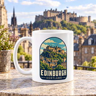 Edinburgh Scotland Castle Vintage Coffee Mug
