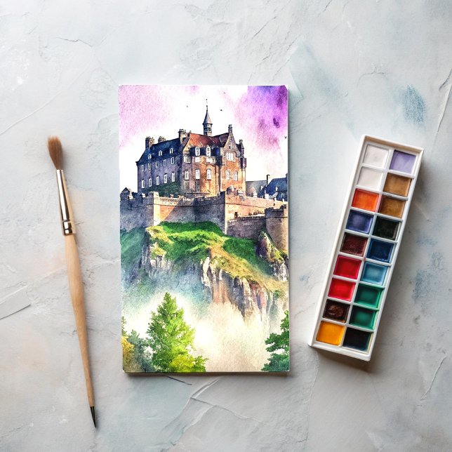 Edinburgh, Scotland, Castle Watercolor Painting Postcard (Creator Uploaded)
