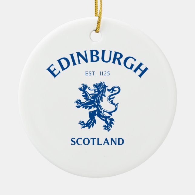 EDINBURGH Scotland Ceramic Tree Decoration (Front)