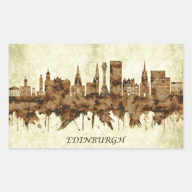 Edinburgh Scotland Cityscape Rectangular Sticker (Front)