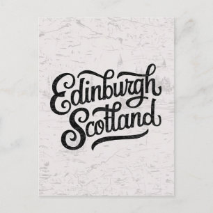Edinburgh Scotland hand drawn Postcard