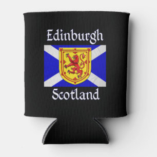 Edinburgh Scotland Lion Rampant Scottish Flag Can Cooler