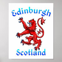 Edinburgh Scotland Lion Rampant Scottish Flag