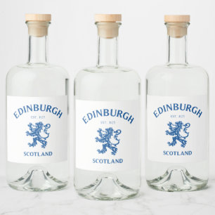EDINBURGH Scotland Liquor Bottle Label