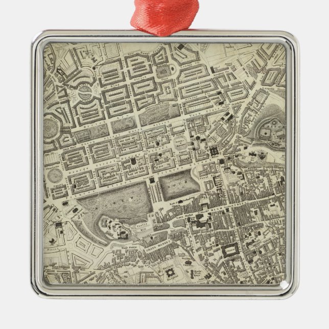 Edinburgh, Scotland Metal Tree Decoration (Front)