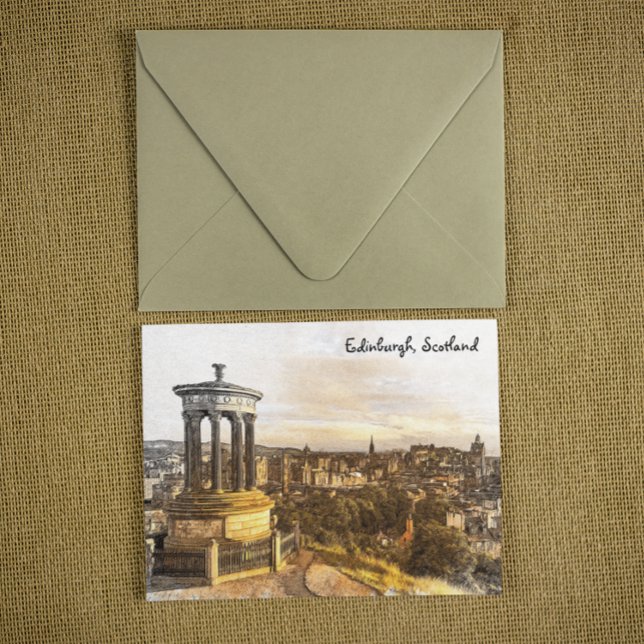 Edinburgh Scotland Panorama View Vintage Travel Postcard (Edinburgh Scotland Panorama View Vintage Travel Postcard)