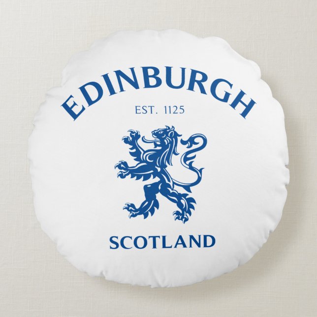 EDINBURGH Scotland Round Cushion (Front)
