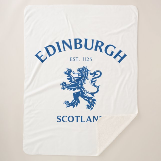 EDINBURGH Scotland Sherpa Blanket (Front)