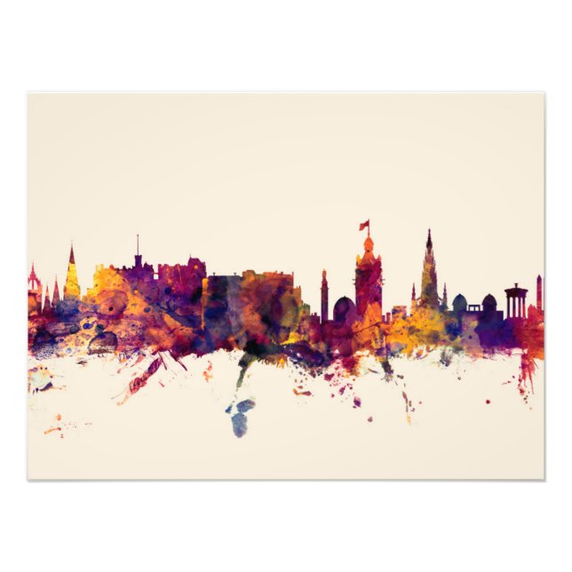 Edinburgh Scotland Skyline Photo Print (Front)