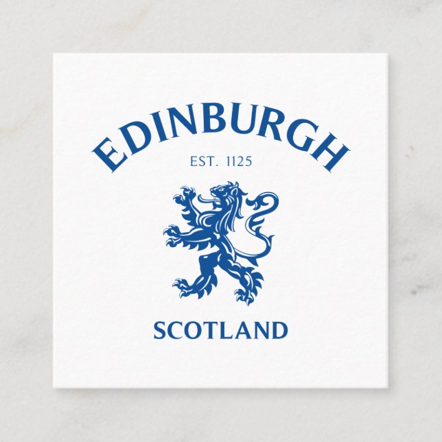 EDINBURGH Scotland Square Business Card (Front)