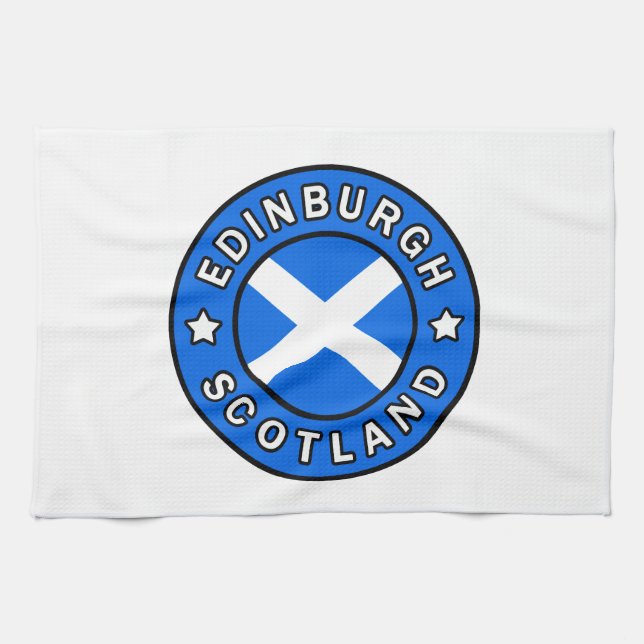 Edinburgh Scotland Tea Towel (Horizontal)
