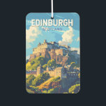 Edinburgh Scotland Travel Art Vintage Car Air Freshener<br><div class="desc">Edinburgh retro vector travel design. Edinburgh is Scotland's compact,  hilly capital. It has a mediaeval Old Town and elegant Georgian New Town with gardens and neoclassical buildings.</div>