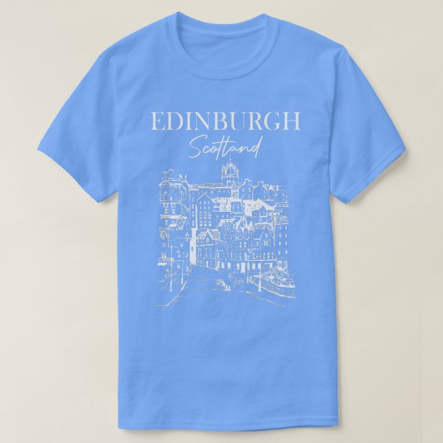 Edinburgh Scotland Travelling Edinburgh Travel Gir T-Shirt (Design Front)