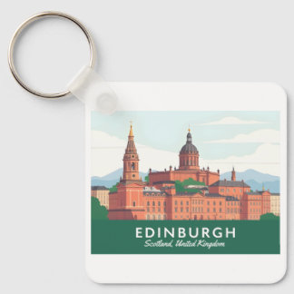 Edinburgh Scotland United Kingdom Pastel Travel  Key Ring